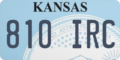 KS license plate 810IRC