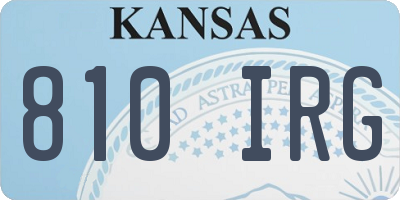 KS license plate 810IRG