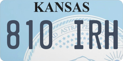 KS license plate 810IRH
