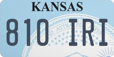 KS license plate 810IRI