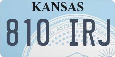 KS license plate 810IRJ