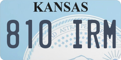 KS license plate 810IRM