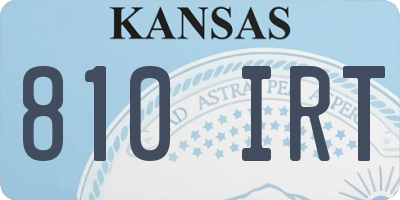KS license plate 810IRT