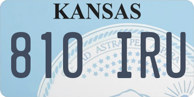 KS license plate 810IRU