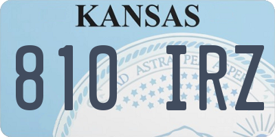 KS license plate 810IRZ