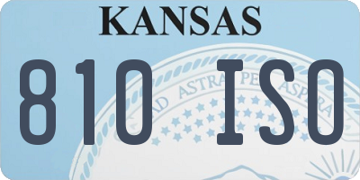 KS license plate 810ISO
