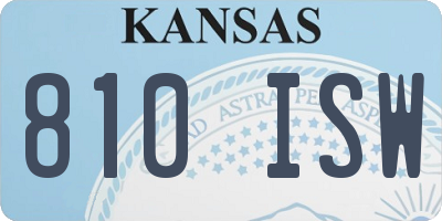 KS license plate 810ISW