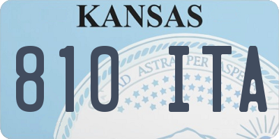 KS license plate 810ITA