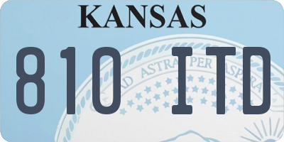 KS license plate 810ITD