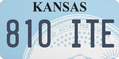 KS license plate 810ITE