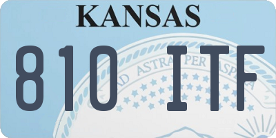 KS license plate 810ITF