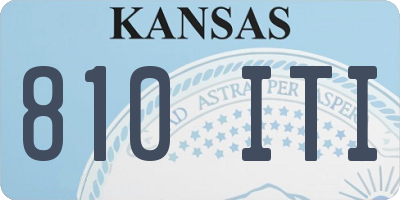 KS license plate 810ITI