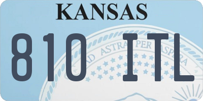 KS license plate 810ITL