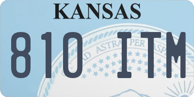KS license plate 810ITM