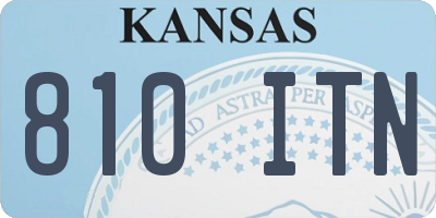 KS license plate 810ITN