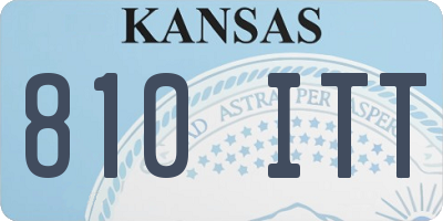 KS license plate 810ITT