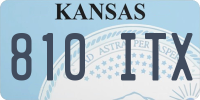KS license plate 810ITX