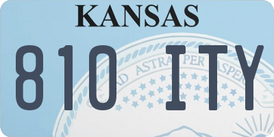 KS license plate 810ITY
