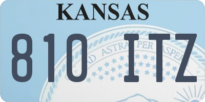 KS license plate 810ITZ