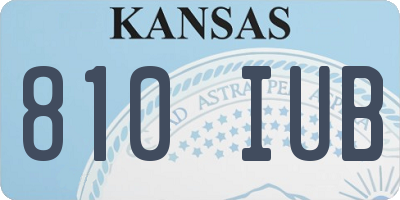 KS license plate 810IUB