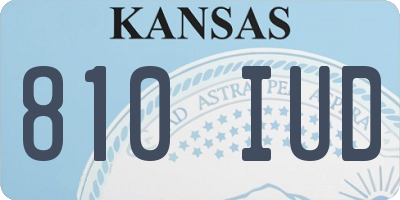 KS license plate 810IUD