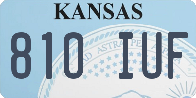 KS license plate 810IUF