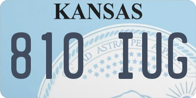 KS license plate 810IUG
