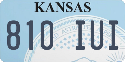KS license plate 810IUI