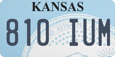 KS license plate 810IUM