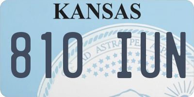KS license plate 810IUN