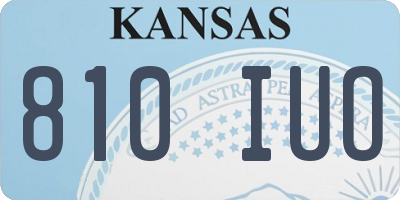 KS license plate 810IUO