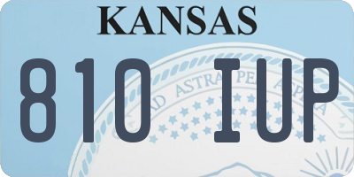 KS license plate 810IUP
