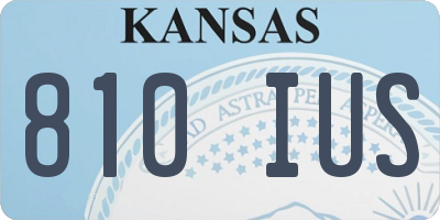 KS license plate 810IUS