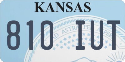 KS license plate 810IUT