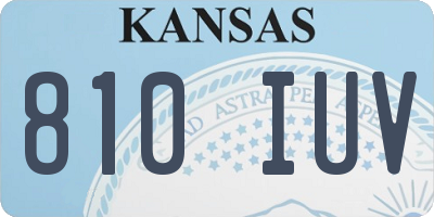 KS license plate 810IUV