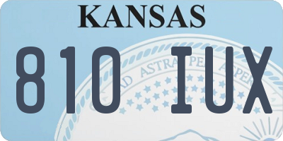 KS license plate 810IUX