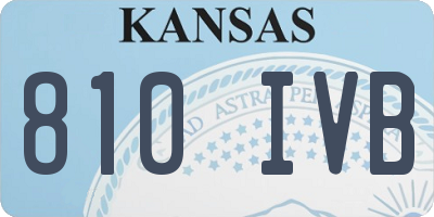 KS license plate 810IVB