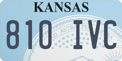 KS license plate 810IVC