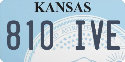 KS license plate 810IVE