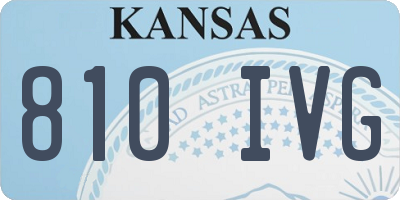 KS license plate 810IVG
