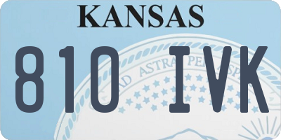 KS license plate 810IVK