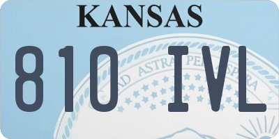 KS license plate 810IVL