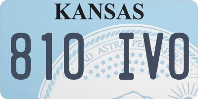 KS license plate 810IVO