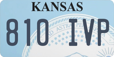 KS license plate 810IVP