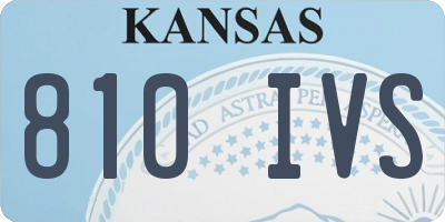 KS license plate 810IVS
