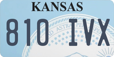 KS license plate 810IVX