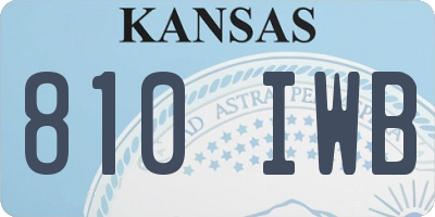 KS license plate 810IWB