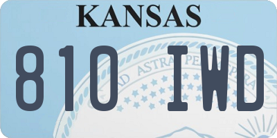 KS license plate 810IWD
