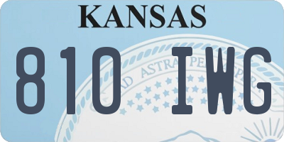 KS license plate 810IWG