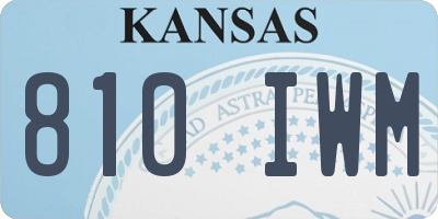 KS license plate 810IWM